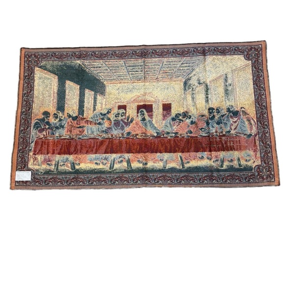 The Last Supper Wall Hanging Italian Tapestry Cenacolo Di Leonardo Made in Italy - Picture 8 of 10